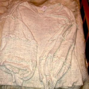 NWT Ruffle Sleeve Shirt